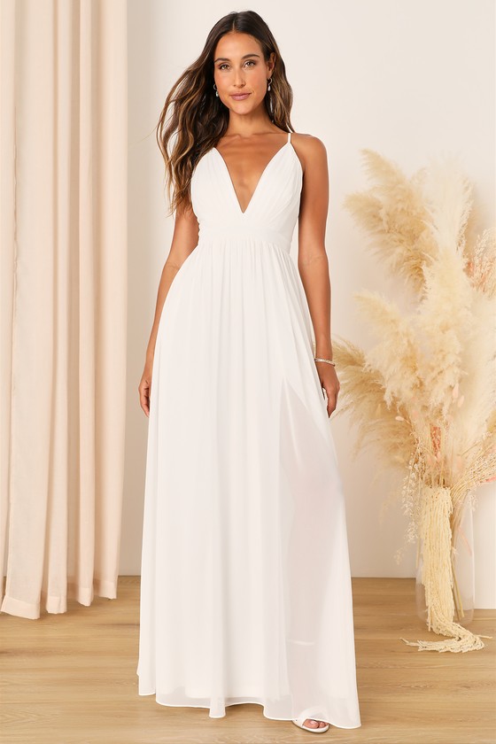 white maxi dresses for women